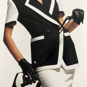 Escada by Margaretha Ley Black and White Suit